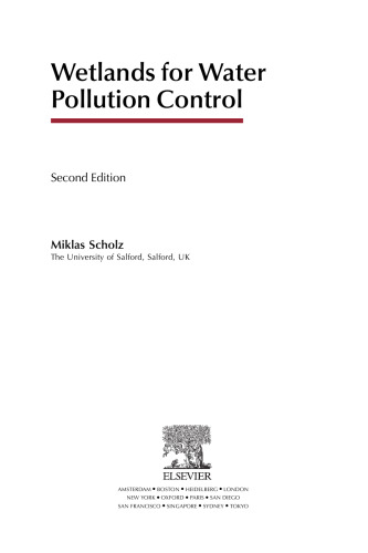 Wetlands for Water Pollution Control, Second Edition