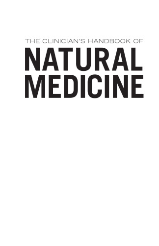 The Clinician's Handbook of Natural Medicine, 3e