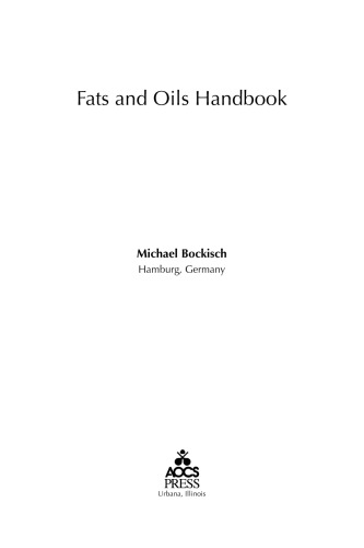 Fats and Oils Handbook (Nahrungsfette und Ole)