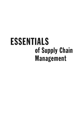 Essentials of Supply Chain Management