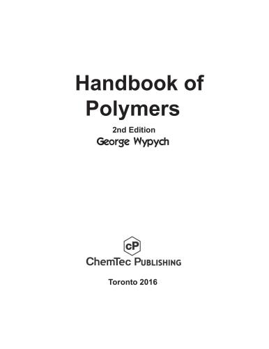 Handbook of Polymers, Second Edition