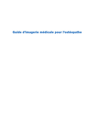 Guide d'imagerie médicale pour l'osthéopathe