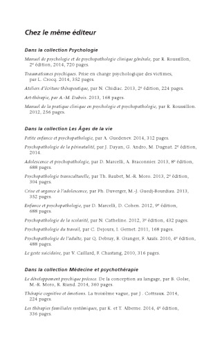Thérapeutiques en Psychiatrie. Théories et Applications Cliniques