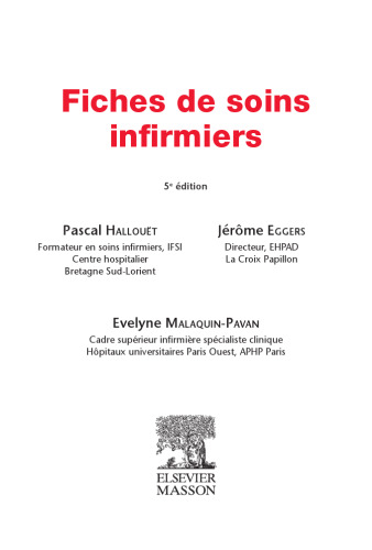 Fiches de soins infirmiers. Avec site Internet
