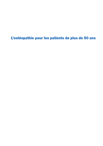 L'ostéopathie pour les patients de plus de 50 ans