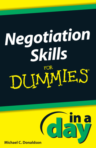 Negotiating Skills in a Day for Dummies