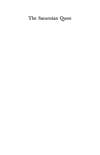 The Saturnian Quest: A chart of the prose works of John Cowper Powys