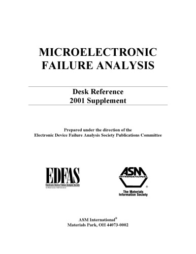 Microelectronic Failure Analysis Desk Reference: 2001 Supplement