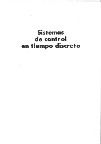 Sistemas de control en tiempo discreto