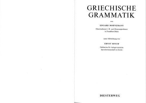 Griechische Grammatik.