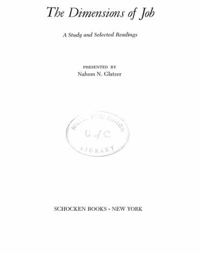 Dimensions of Job: A Study and Selected Readings