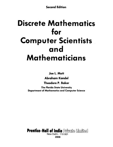 Discrete Mathematics For Computer Scientists And Mathematicians