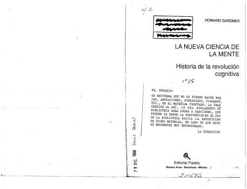 La nueva ciencia de la mente - Historia de la revolución cognitiva