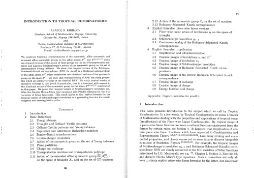 [Article] Introduction to Tropical Combinatorics