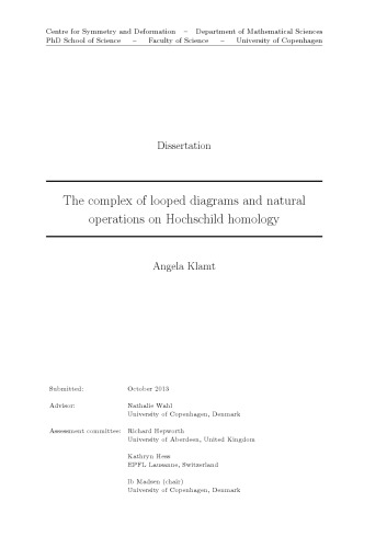 The complex of looped diagrams and natural operations on Hochschild homology
