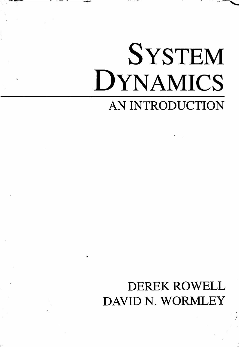 System Dynamics: An Introduction