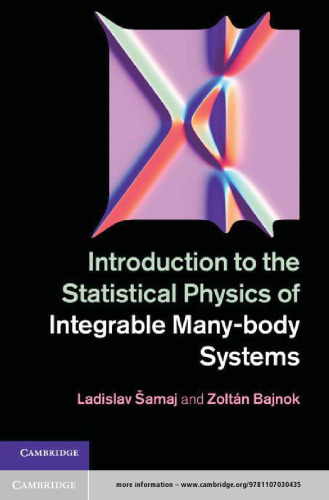 Introduction to the statistical physics of integrable many-body systems