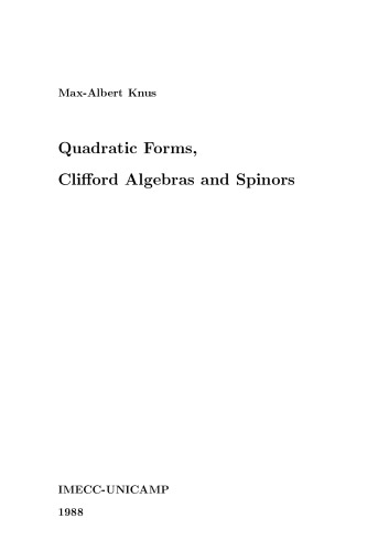Quadratic Forms, Clifford Algebras and Spinors