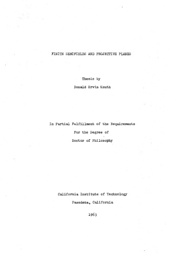 Finite semifields and projective planes