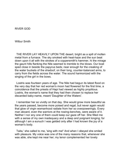 River God (A Novel of Ancient Egypt)