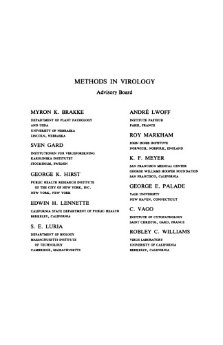 Methods in Virology, Volume 8