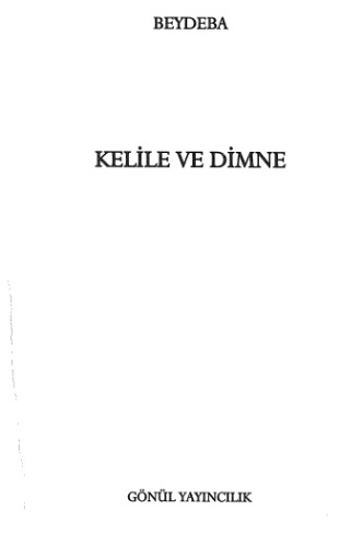 Kelile ve Dimne