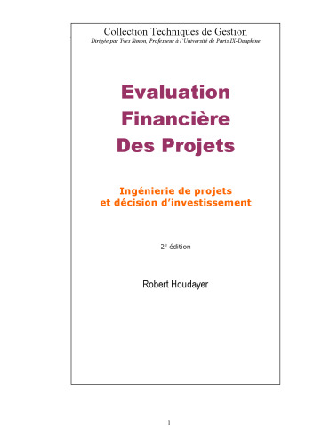 Evaluation financière des projets