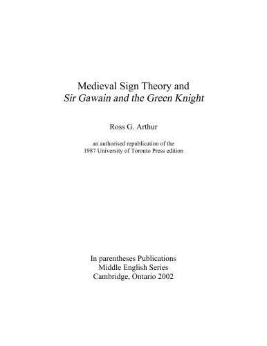 Medieval sign theory and Sir Gawain and the Green Knight
