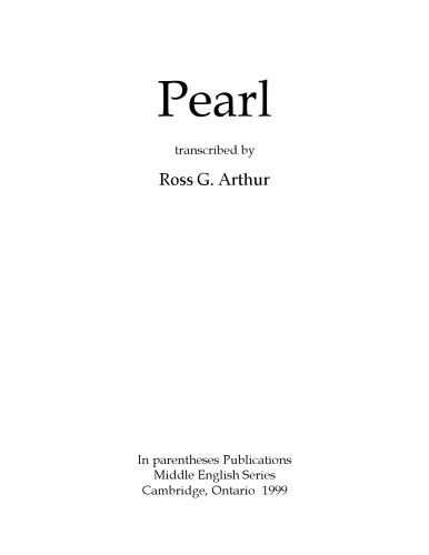 Pearl, transcribed by Ross G. Arthur