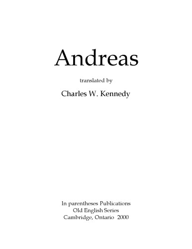 Andreas, translated by Charles W. Kennedy