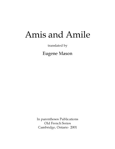 Amis and Amile, translated by Eugene Mason