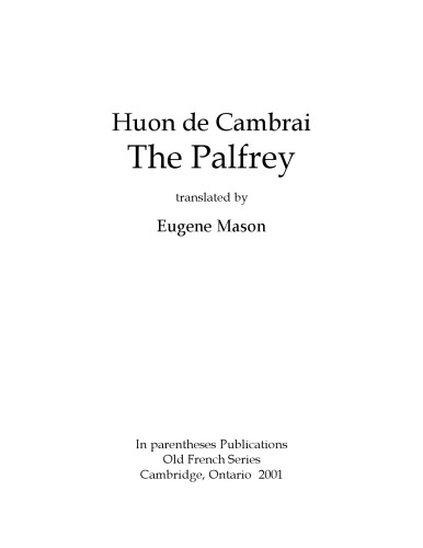 The palfrey, translated by Eugene Mason
