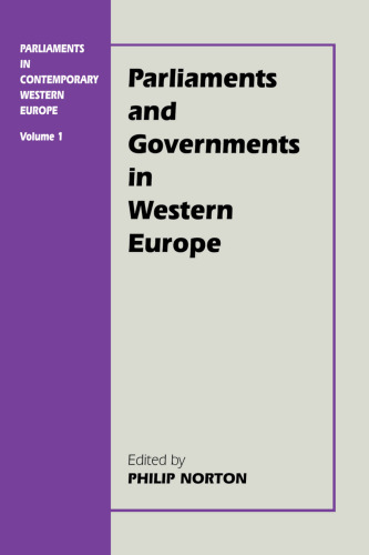 Parliaments in Contemporary Western Europe (Library of Legislative Studies