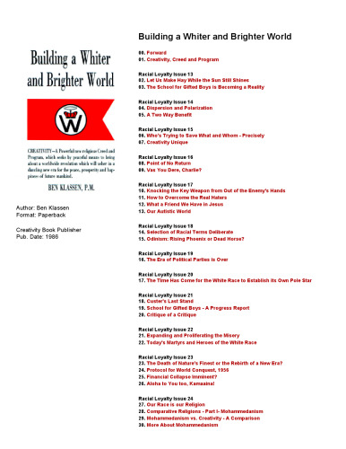 Building a Whiter and a Brighter World