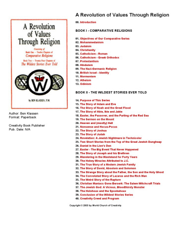 A Revolution in Values Through Religion