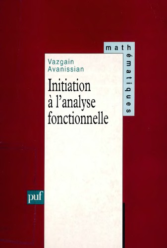 Initiation à l’analyse fonctionnelle