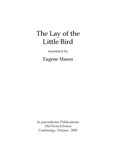 The Lay of the Little Bird, translated by Eugene Mason