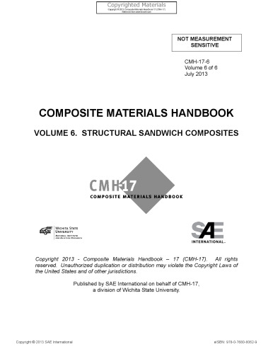 Composite Materials Handbook vol 6: Structural Sandwich Composites