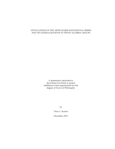 Applications of the Artin-Hasse exponential series and its generalizations to finite algebra groups