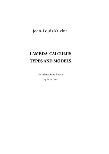 Lambda-calculus: types and models