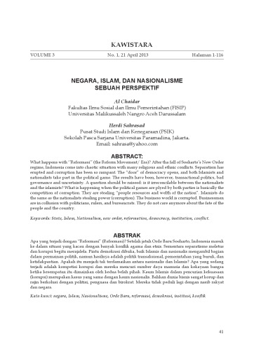 Negara, Islam dan Nasionalisme