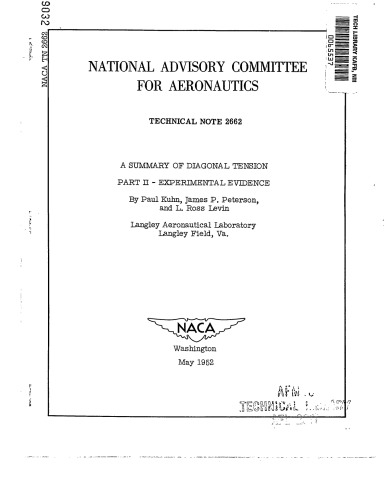 Summary of Diagonal Tension, Part II - Experimental Evidence