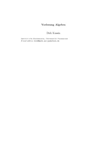 Vorlesung Algebra