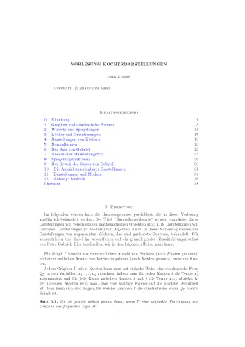 Vorlesung Köcherdarstellungen