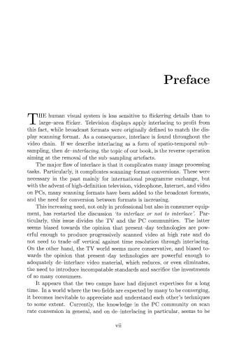 De-interlacing: A Key Technology for Scan Rate Conversion