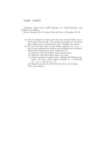 18.06CI Linear Algebra - Communications Intensive, MIT, Spring 2004