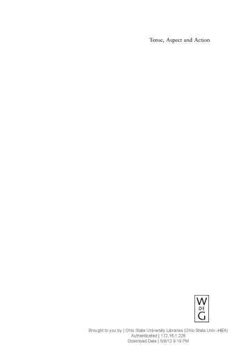 Tense, Aspect and Action. Empirical and Theoretical Contributions to Language Typology