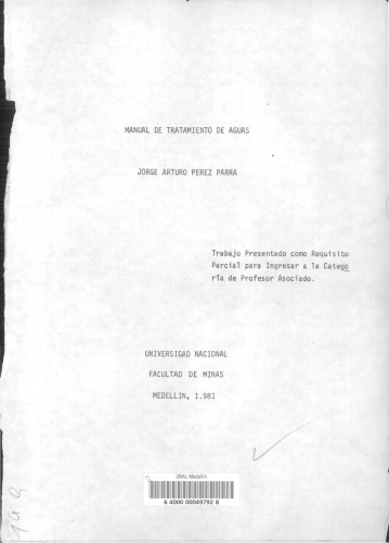 Manual de tratamiento de aguas