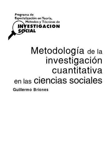 Metodología de la investigación cuantitativa en las ciencias sociales