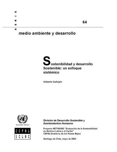 Sostenibilidad y desarrollo sostenible: un enfoque sistémico